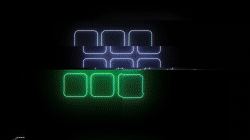 Neon Glitch Shapes - Neon 6 Square